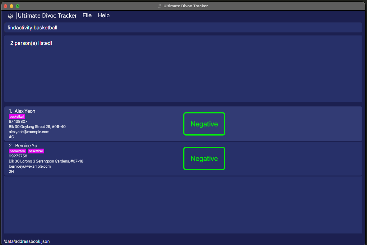 find activity command