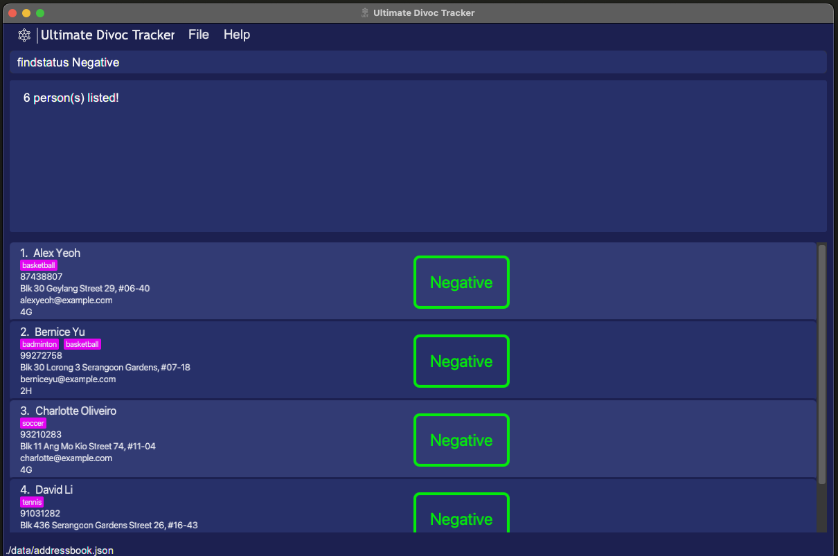 find status command