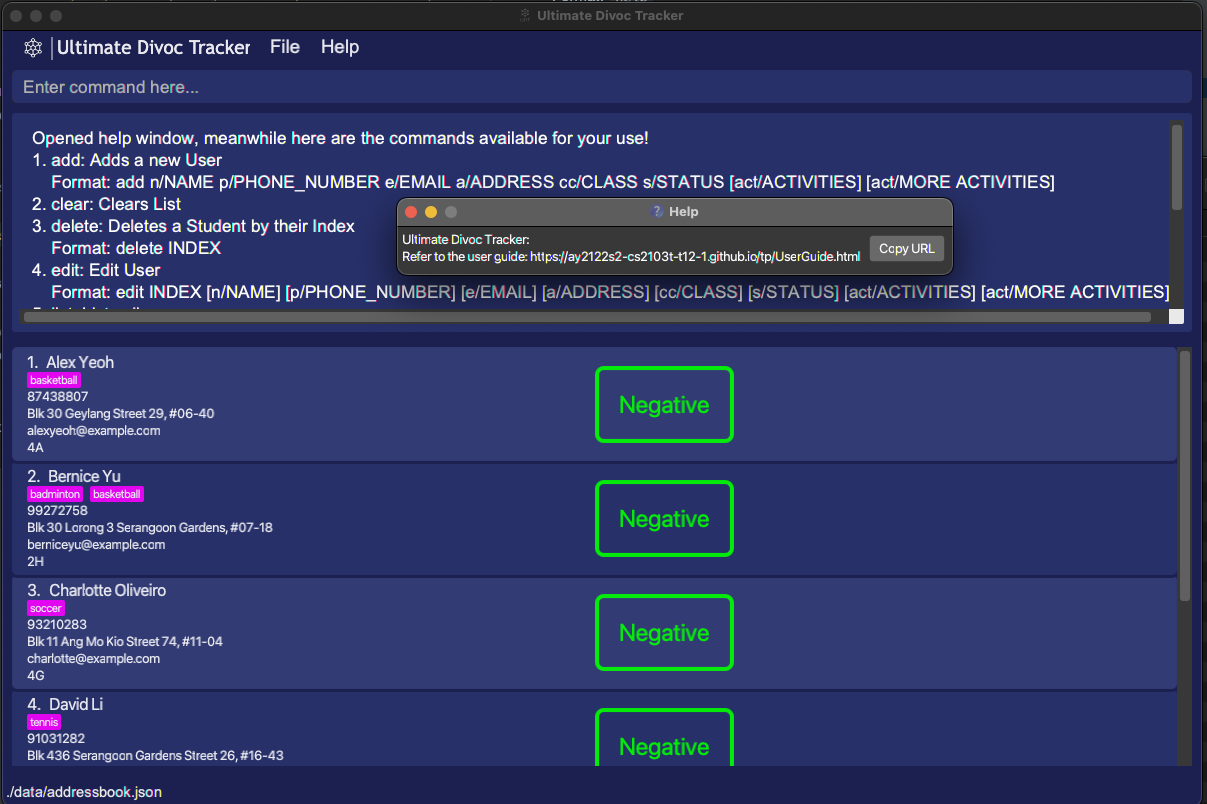 help command